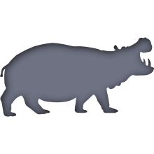 Piktogramm des Sammelnamens Flusspferde